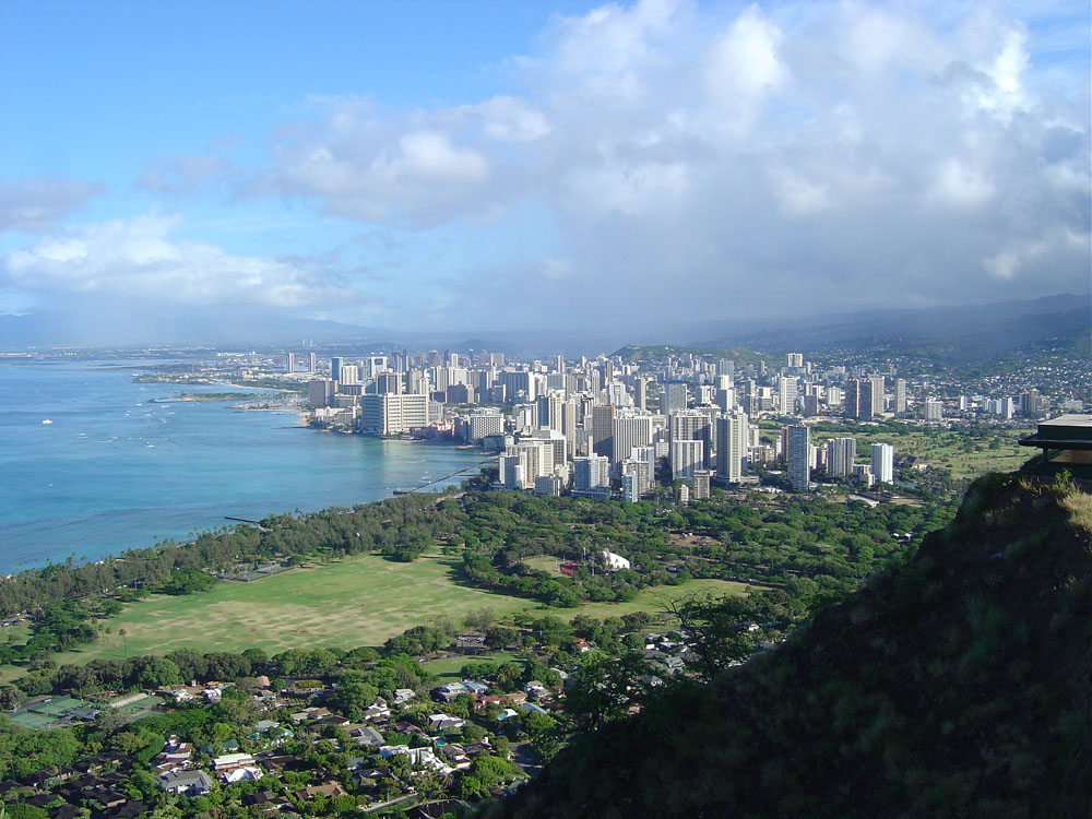 View of Honolulu from Diamond Head - Summer 2004
